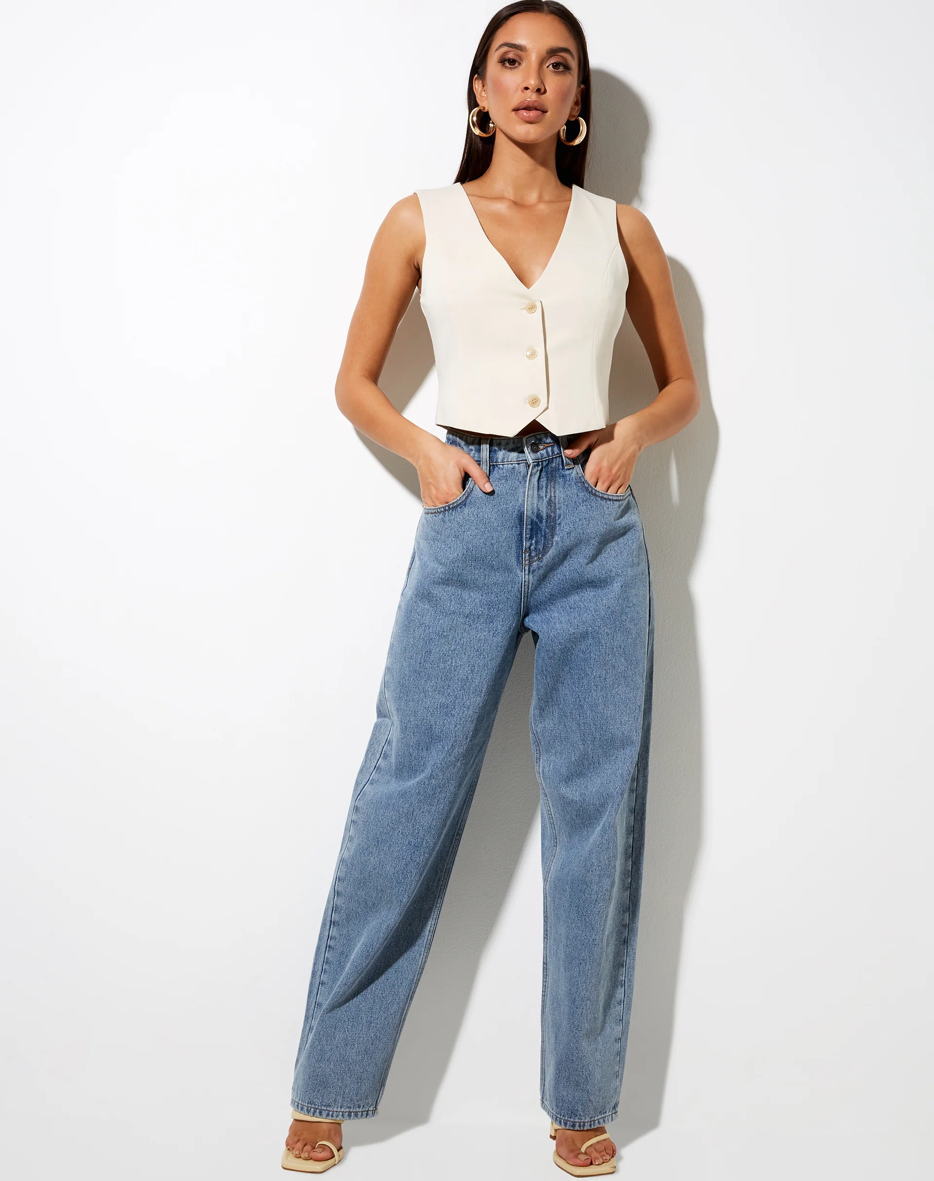 Safar Vest in Cream - Image 3
