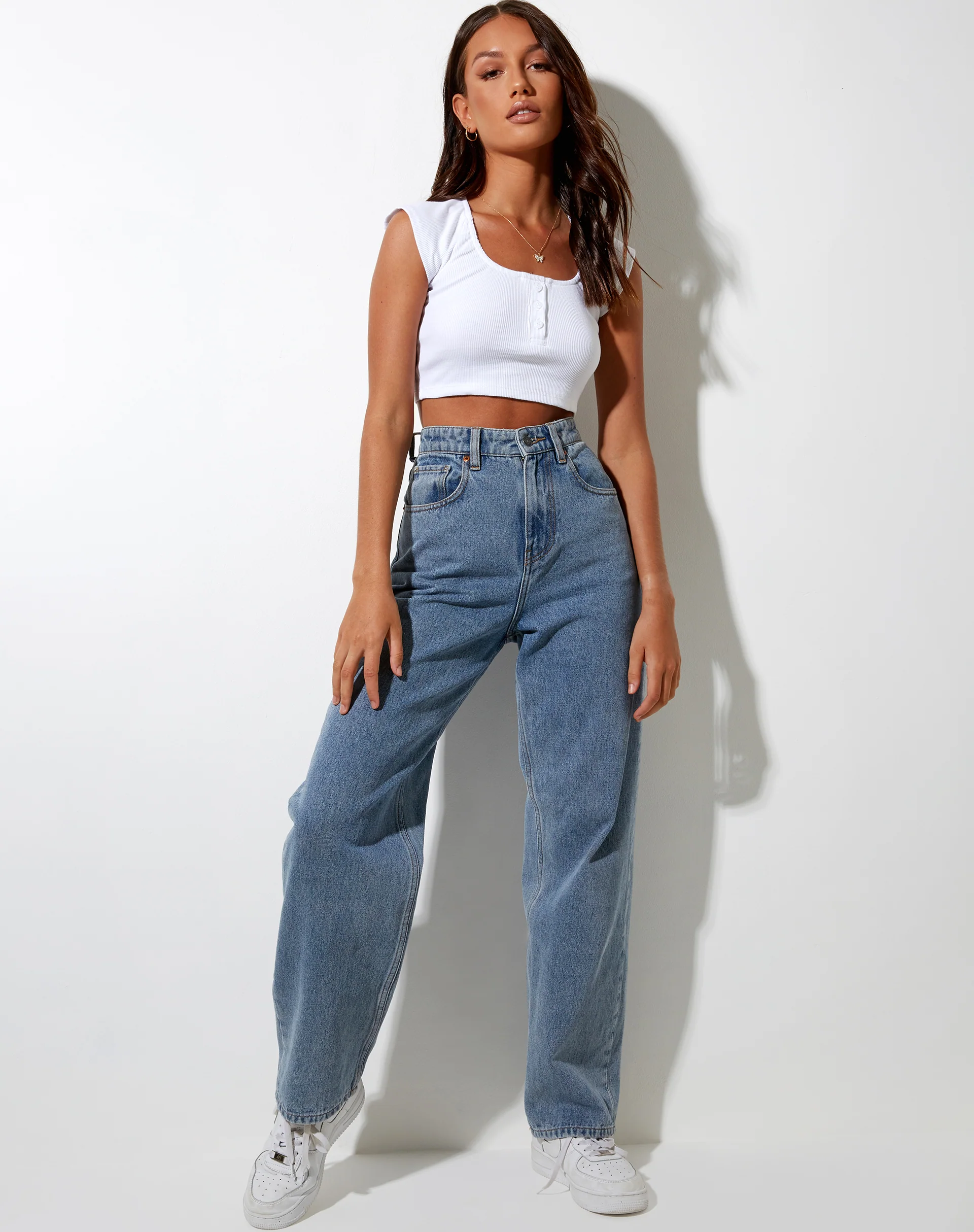 Safiya Crop Top in White - Image 3