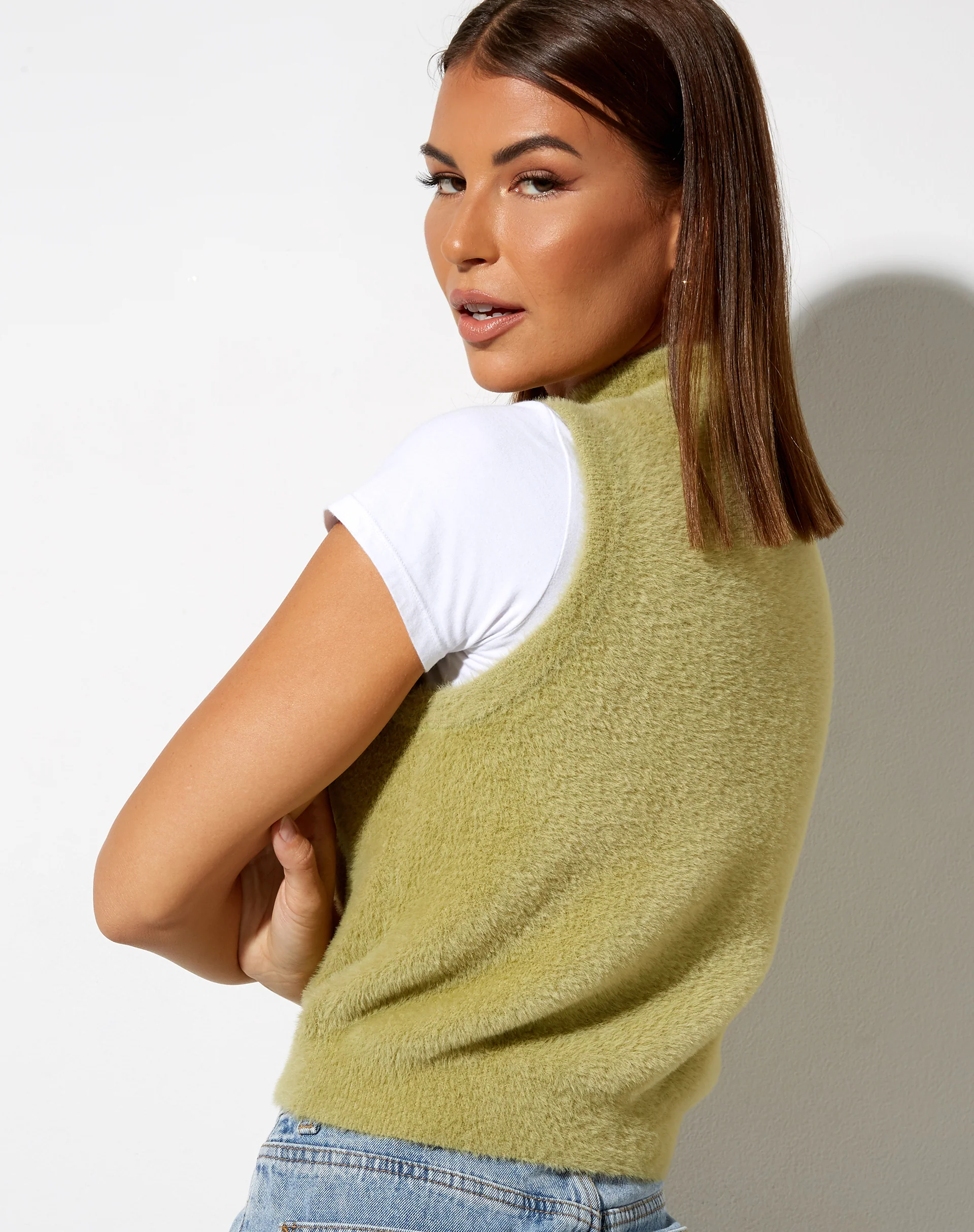 Sai Tank Top in Knit Green - Image 3