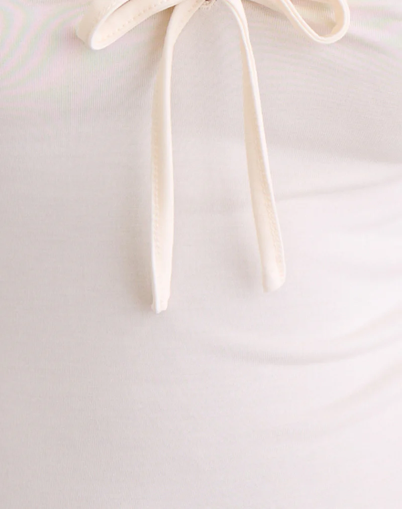 Saiba Cap Sleeve Top in Cupro Cream - Image 6