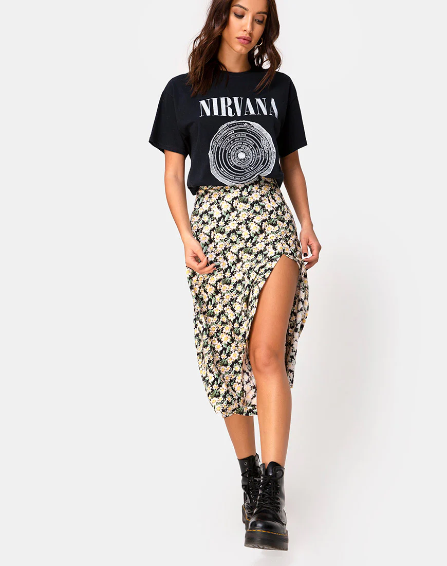 Saika Midi Skirt in Aster Black - Image 3