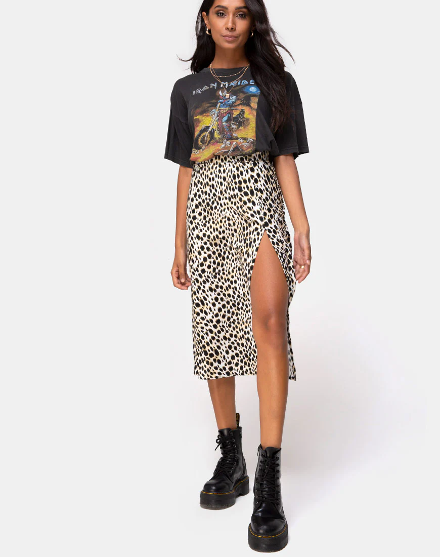 Saika Midi Skirt in Cheetah - Image 2