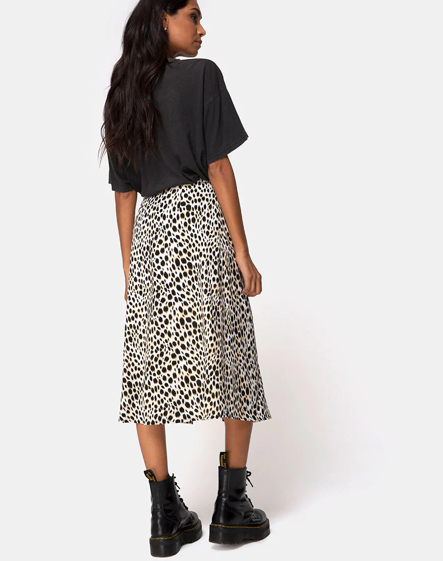 Saika Midi Skirt in Cheetah - Image 6