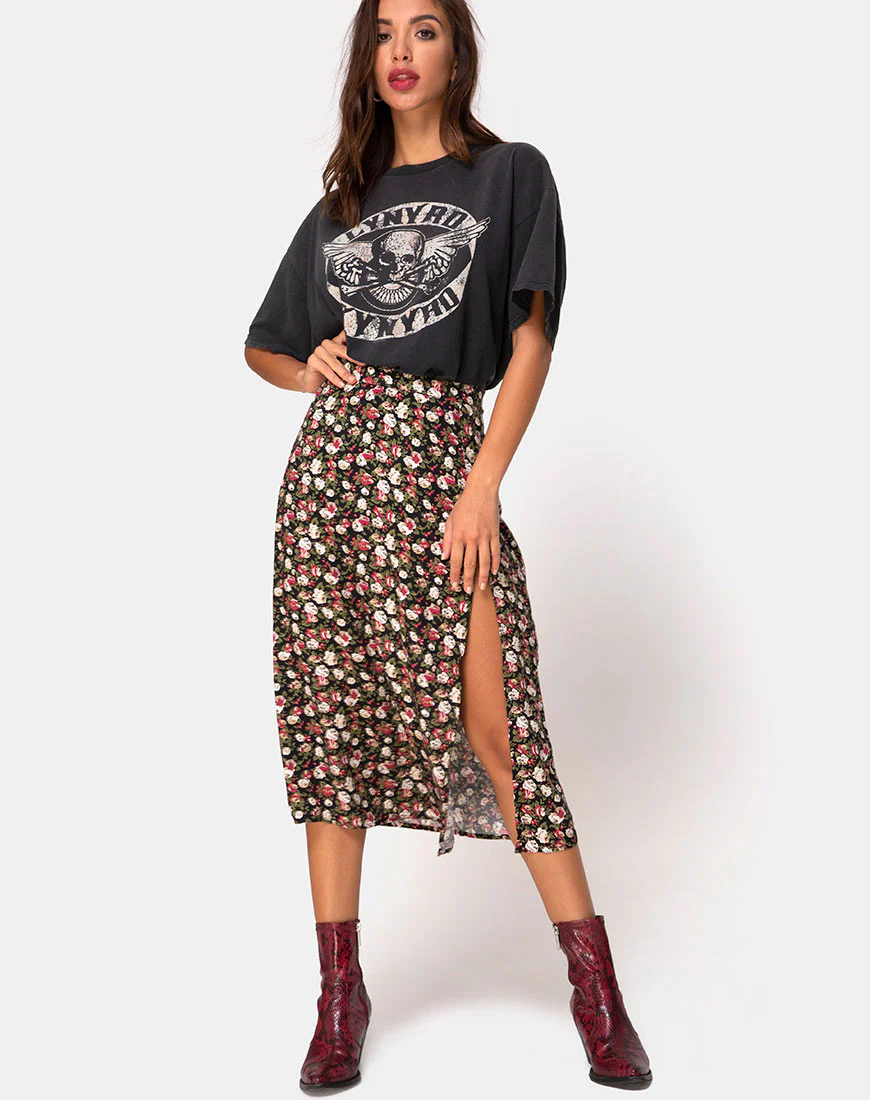 Saika Skirt in Courtney Floral - Image 3