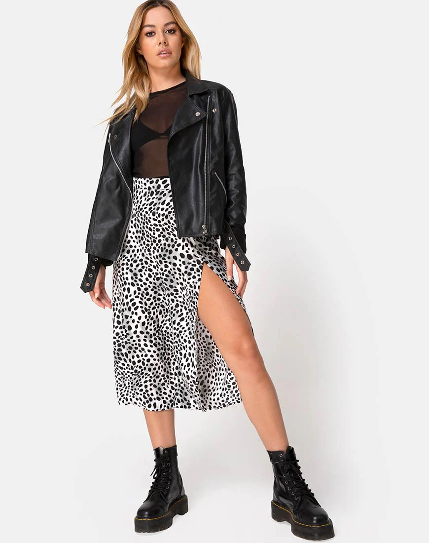 Saika Midi Skirt in Dalmatian - Image 2