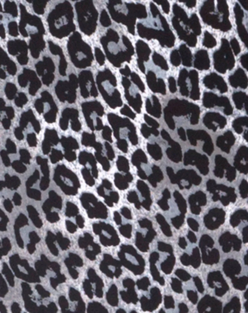 Saika Midi Skirt in Rar Leopard Grey - Image 5