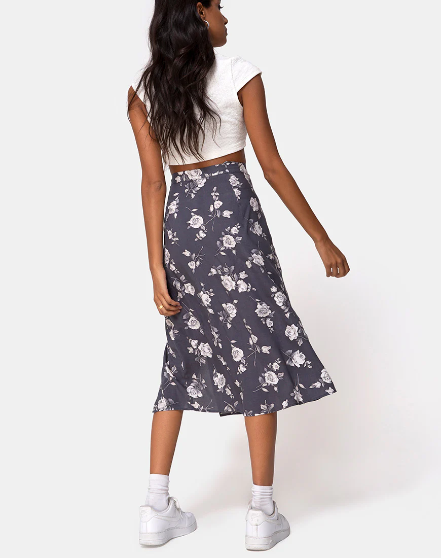 Saika Skirt in White Rose Grey - Image 2