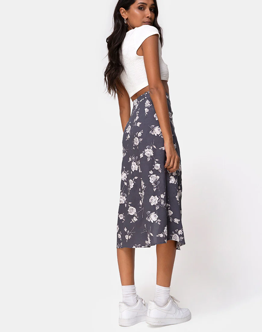 Saika Skirt in White Rose Grey - Image 4