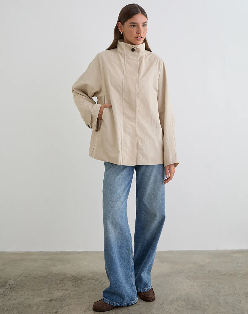 Saipul Oversize Jacket in Beige - Image 5