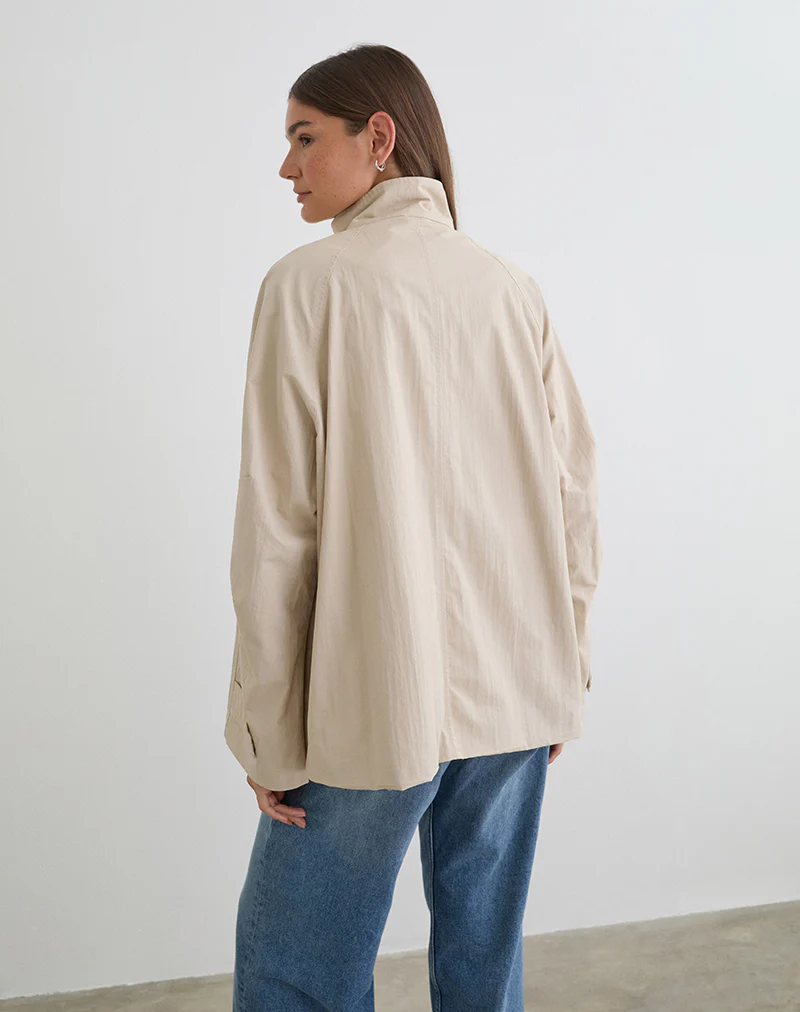 Saipul Oversize Jacket in Beige - Image 7