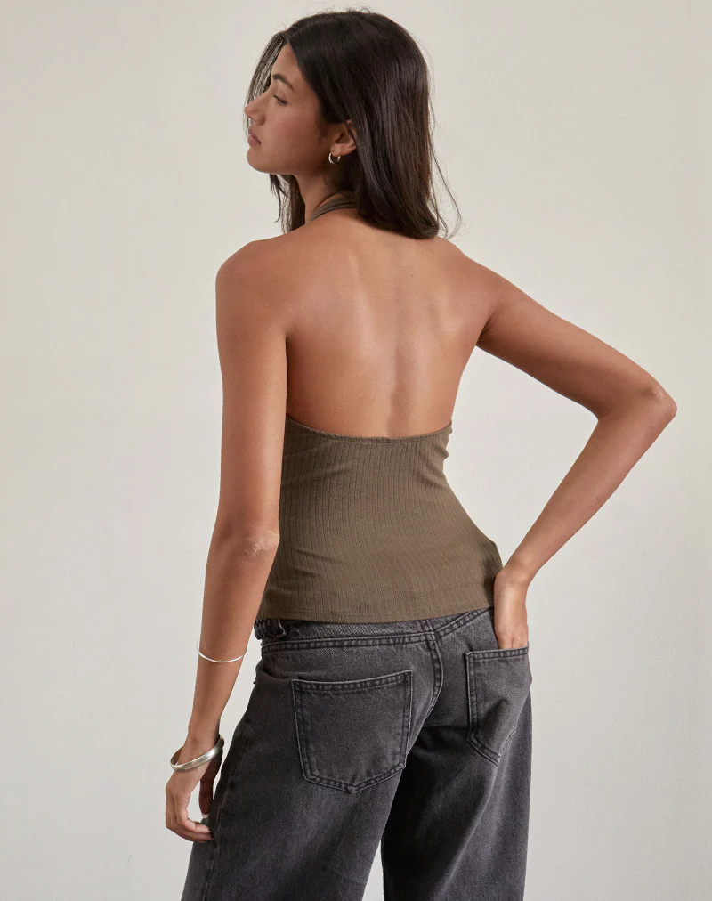 Sajani Top in Pointelle Coffee - Image 5