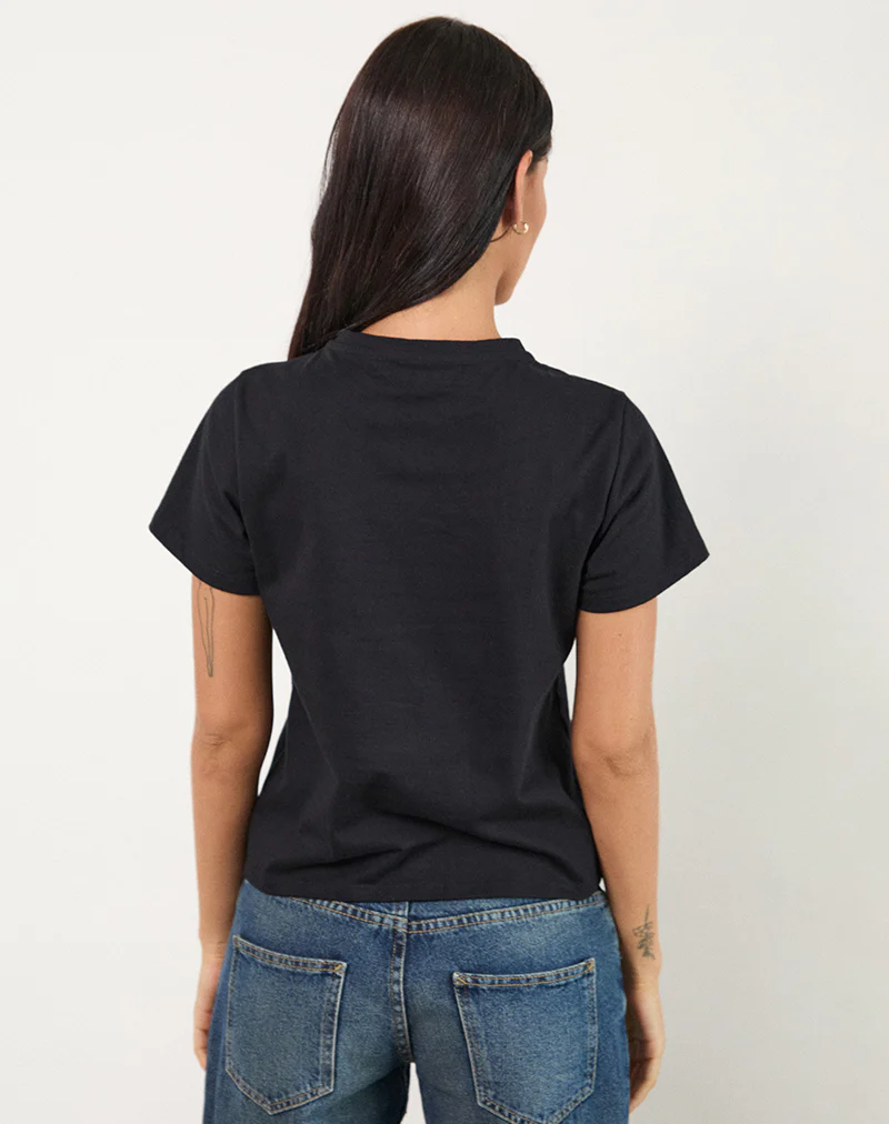 Sakha Top in Black with I Love WFH Slogan - Image 5
