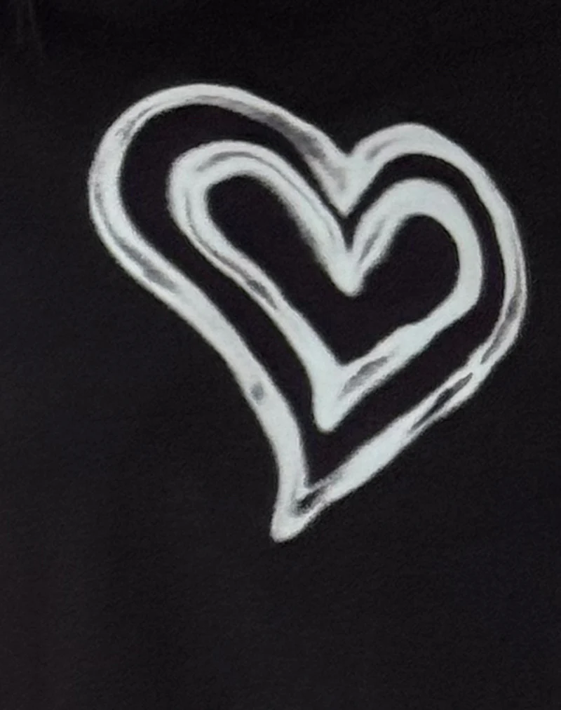 Saki Tee in Black with Love Tie Dye - Image 6