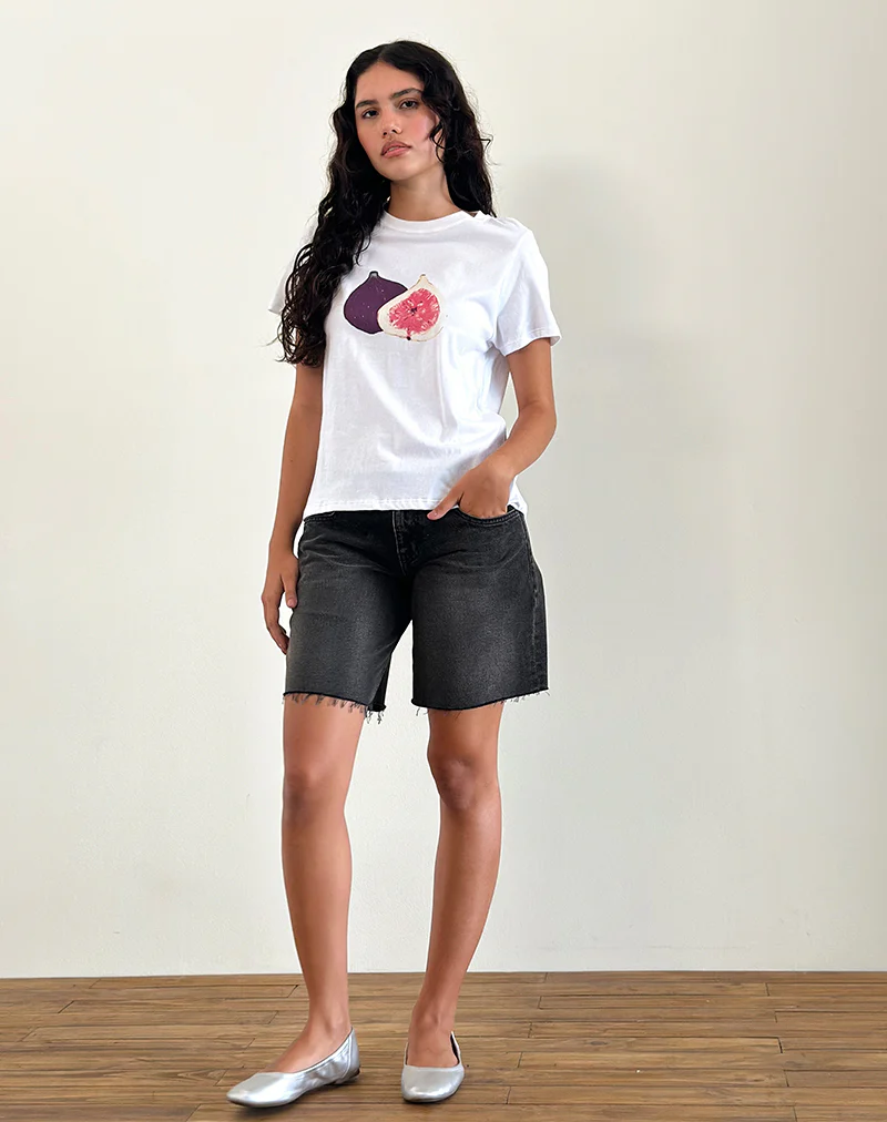 Saki Tee in White Fig - Image 4