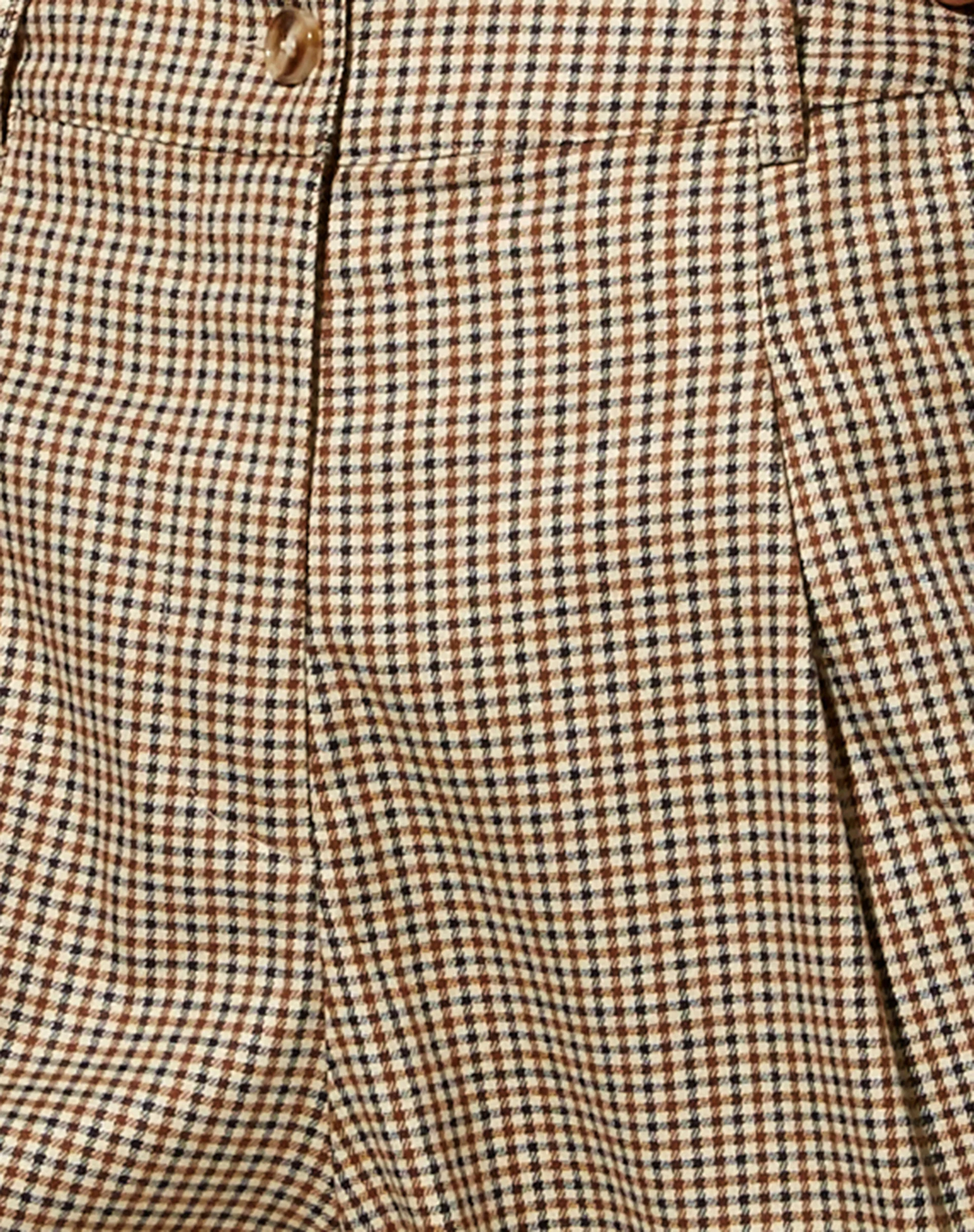 Sakila Trouser in Small Check Brown - Image 5