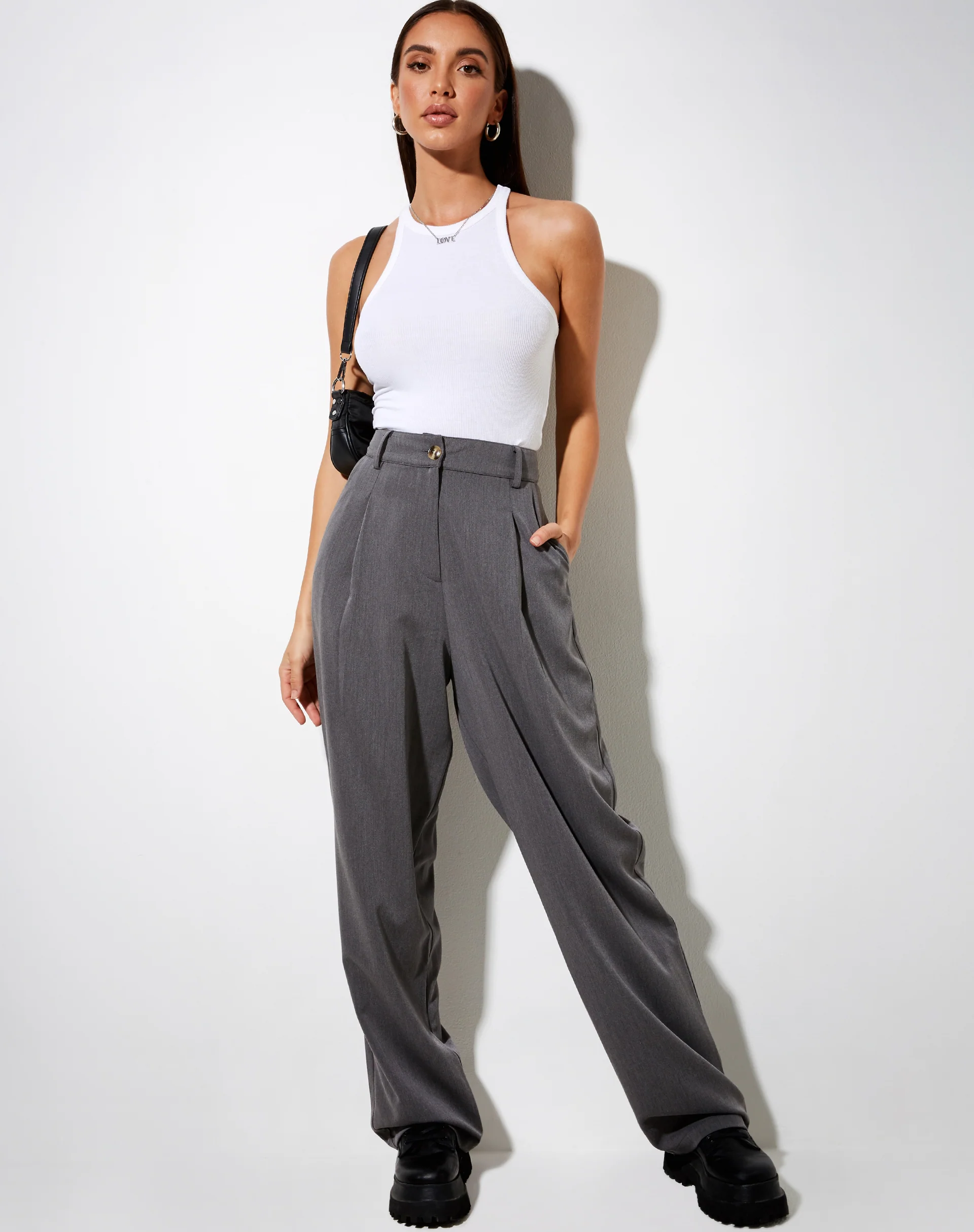 Sakila Trouser in Tailoring Charcoal - Image 4