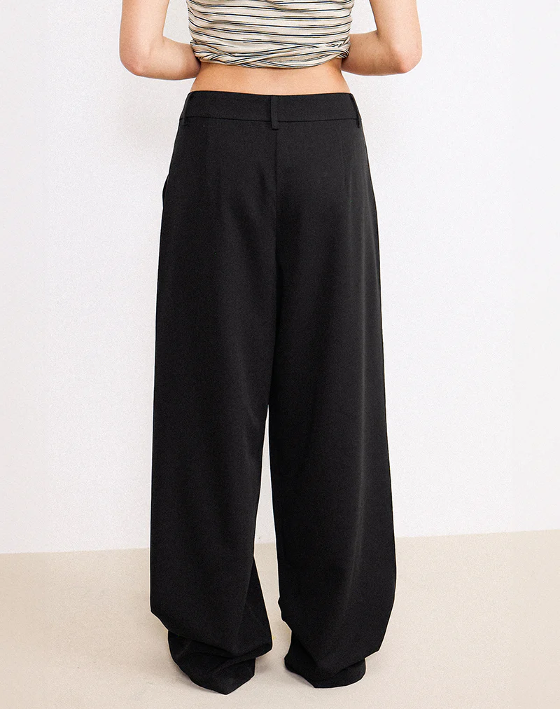 Sakira Oversized Wide Leg Trousers in Black - Image 4