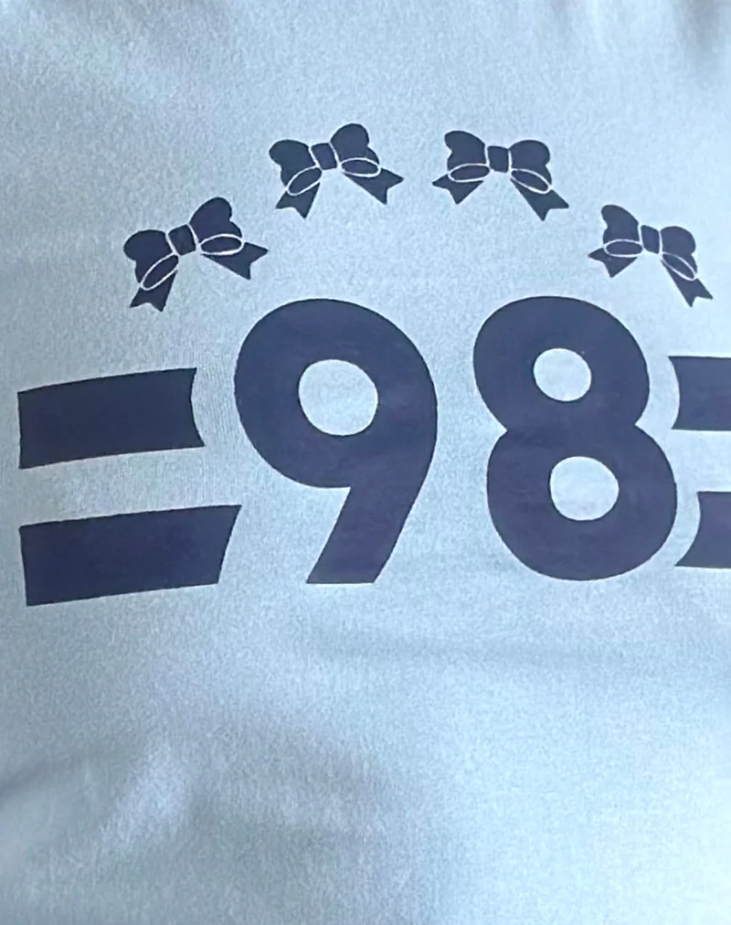 Salda Tee in Nantucket Blue with Navy Binding and '98' Emb - Image 5