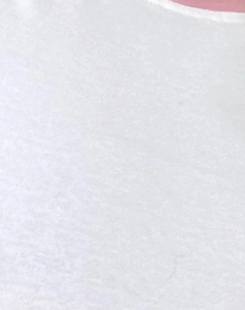 Salida Top in White with Flamingo Pink Binding - Image 6