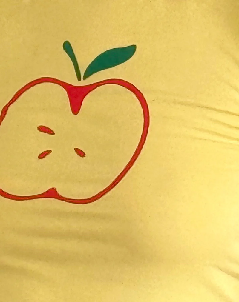 Salida Top in Yellow with Apple Motif - Image 6