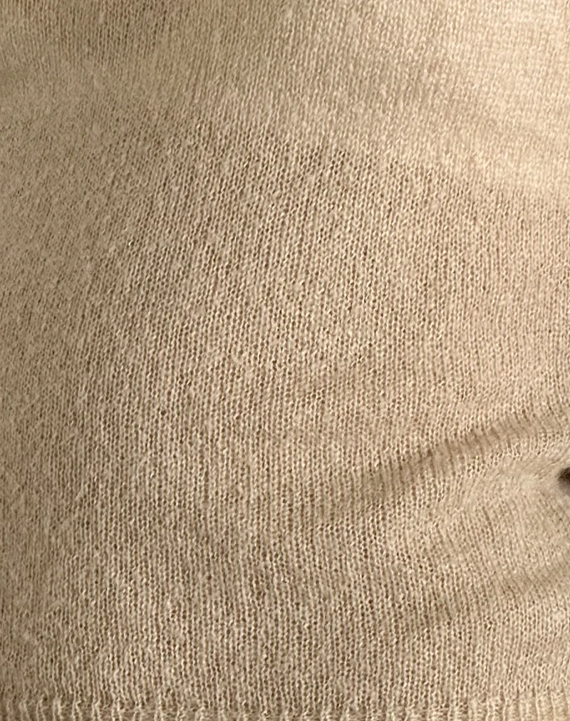 Salisha Tank Top in Natural Sheer Knit - Image 6