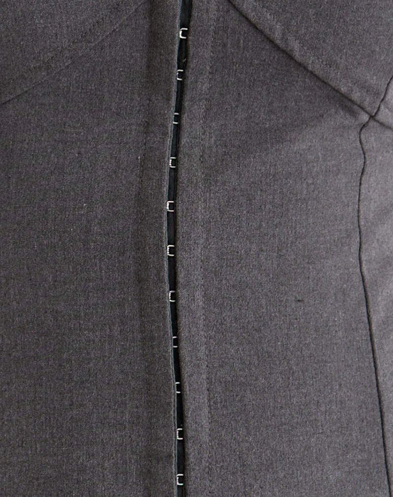 Salpa Plunge Top in Tailoring Charcoal - Image 6
