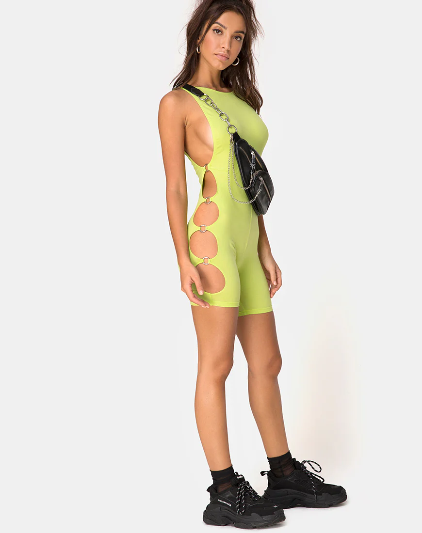 Salva Unitard in Lime - Image 3