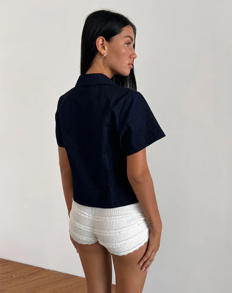 Samas Shirt in Dark Indigo - Image 6