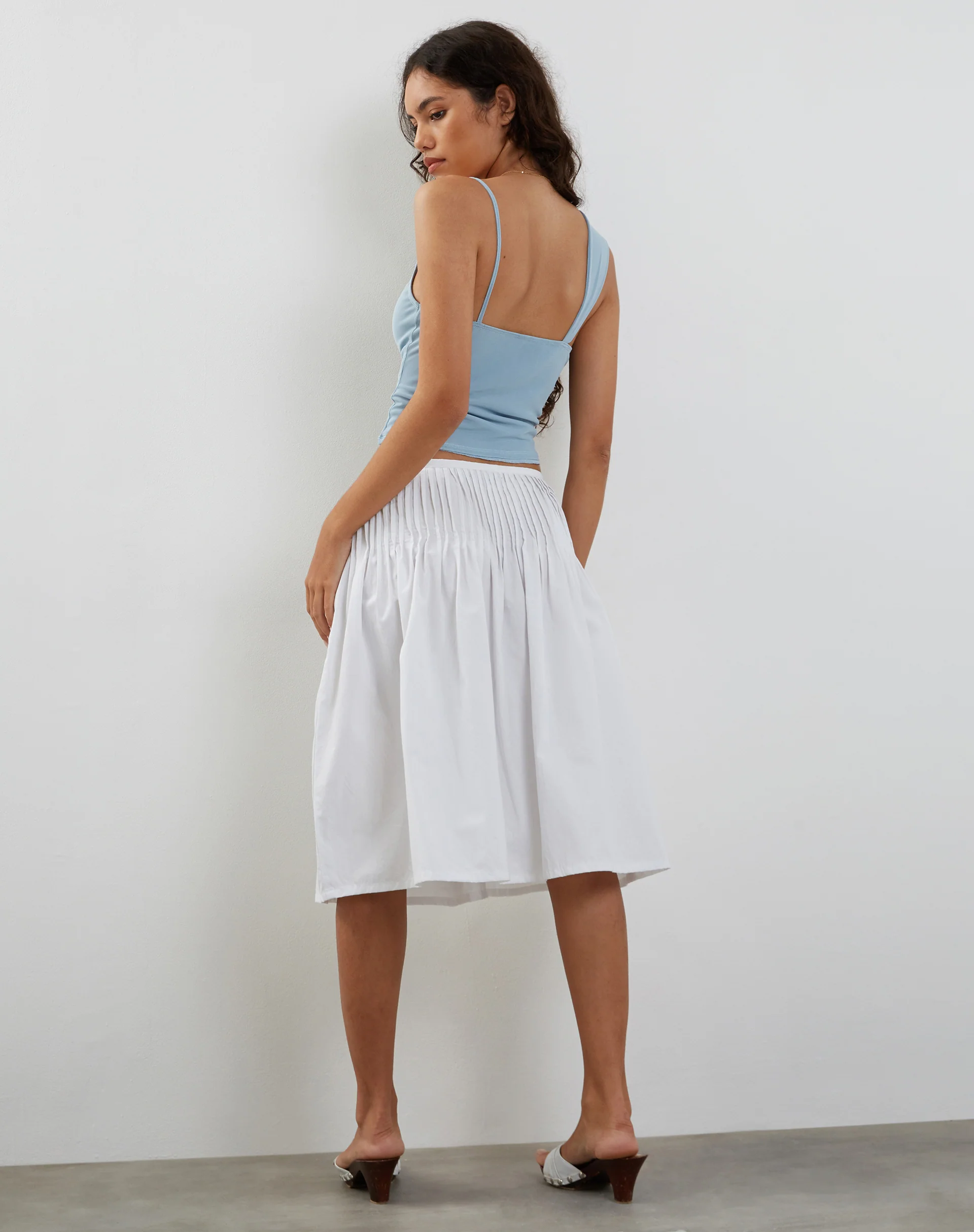 Sambu Mesh Vest Top in Pastel Blue - Image 2