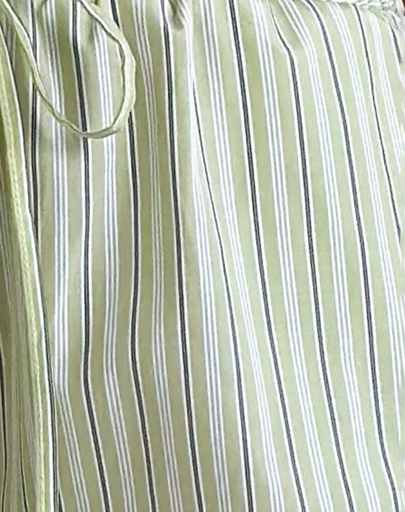Samir Trouser in Light Green Stripe - Image 5