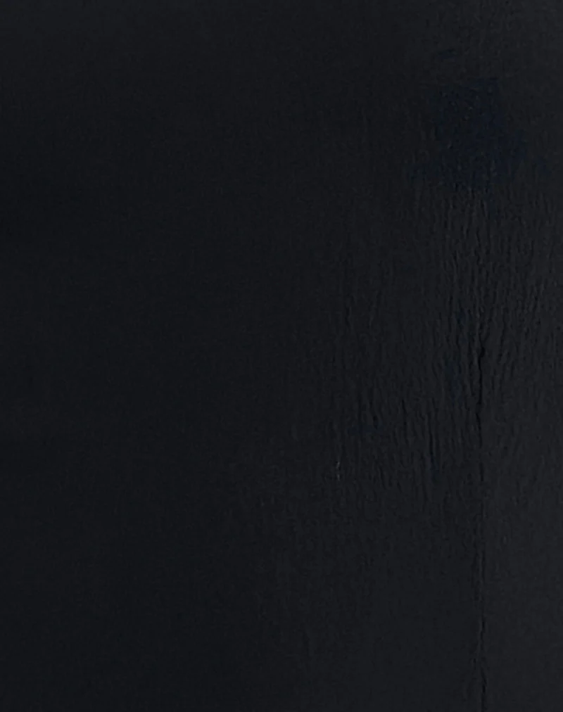 Samiya Mini Dress in Crinkle Black - Image 5