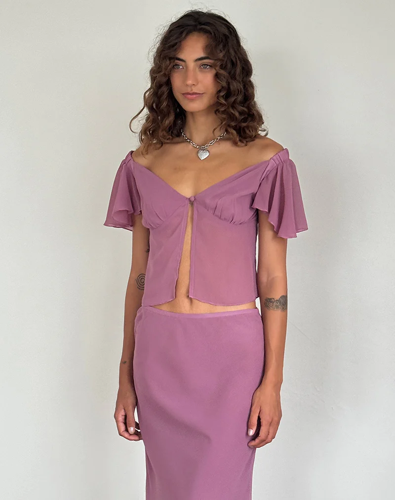 Samsiar Top in Chiffon Mauve - Image 3