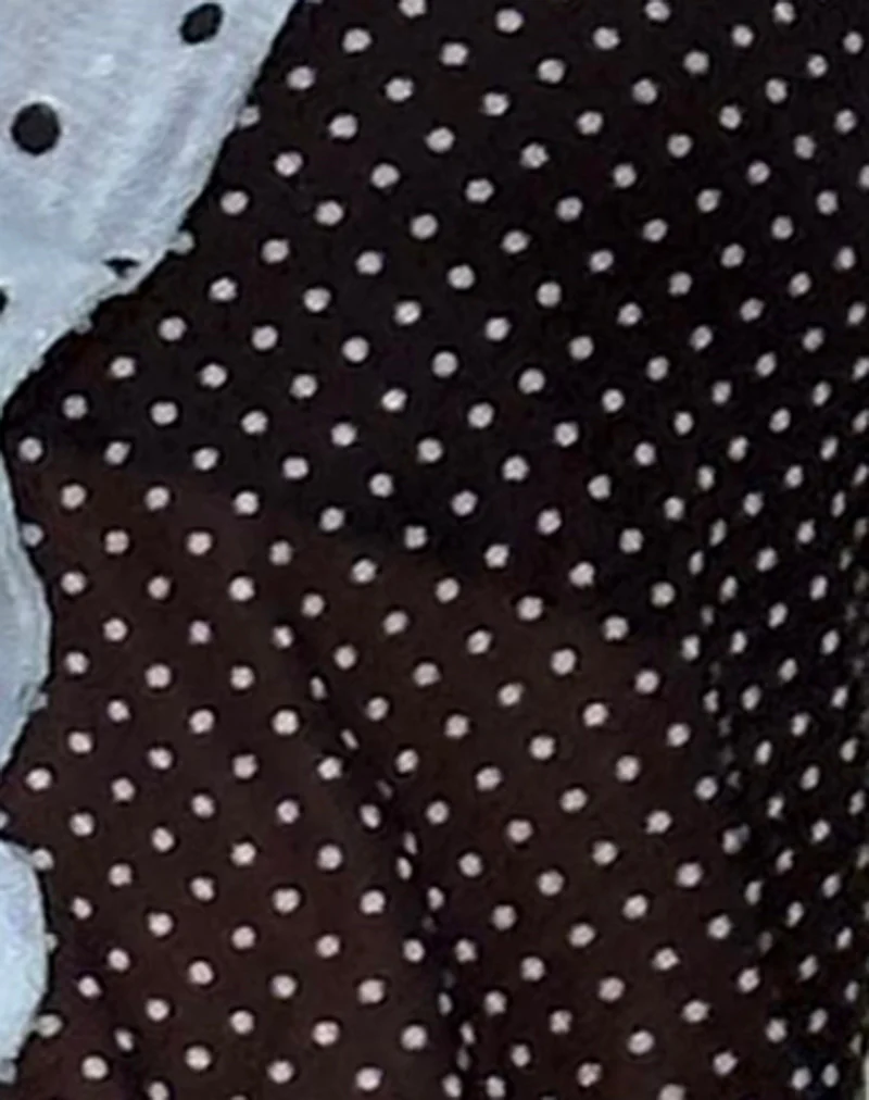 Saniya Cardigan in Blue and Black Basic Polka - Image 7