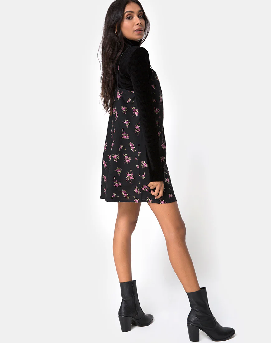 Sanna Slip Dress in Sohey Rose Black - Image 4