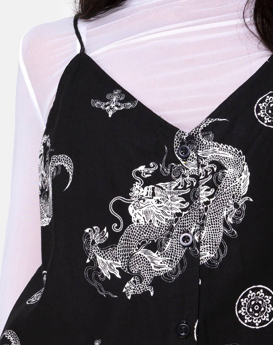 Sanna Slip Dress in Dragon Black - Image 6