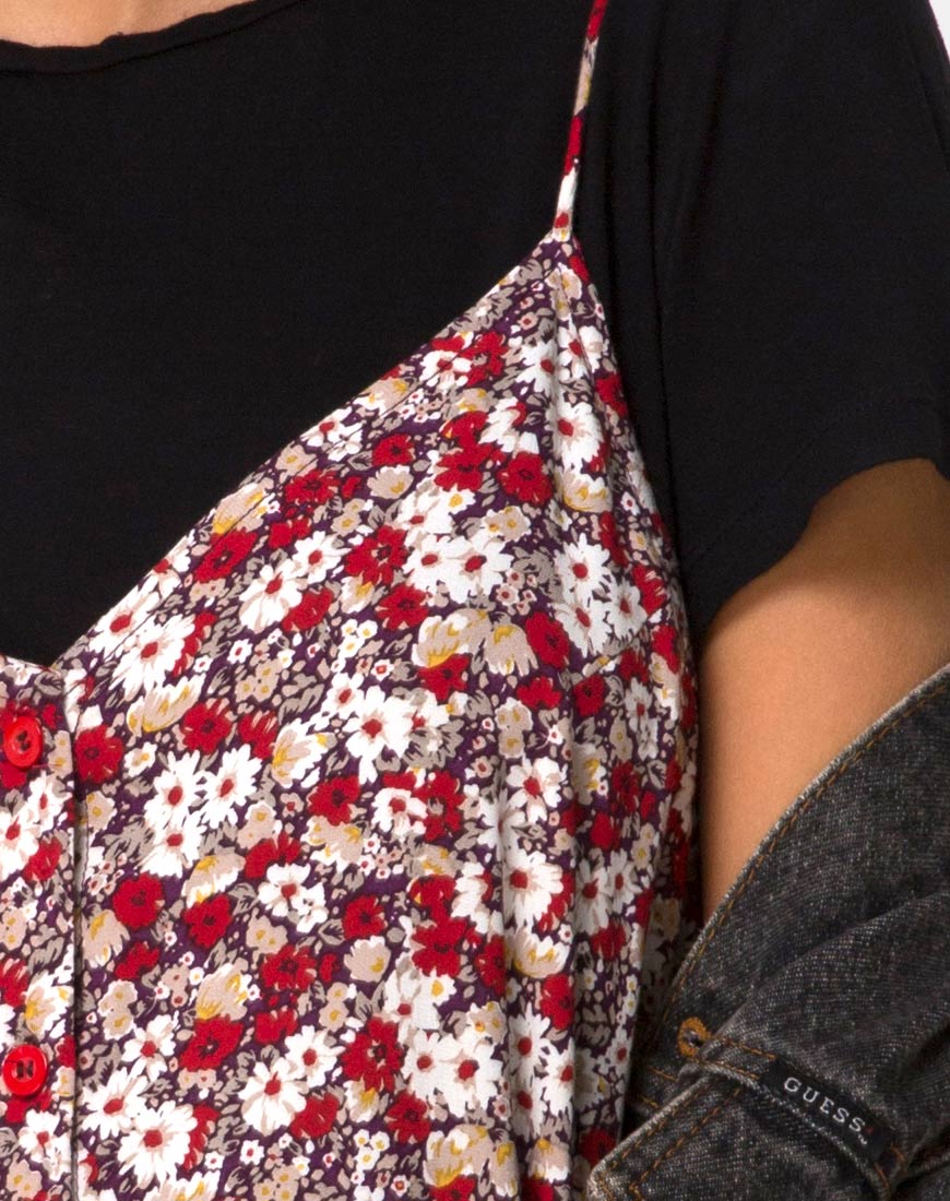 Sanna Slip Dress in Floral Charm Red - Image 5