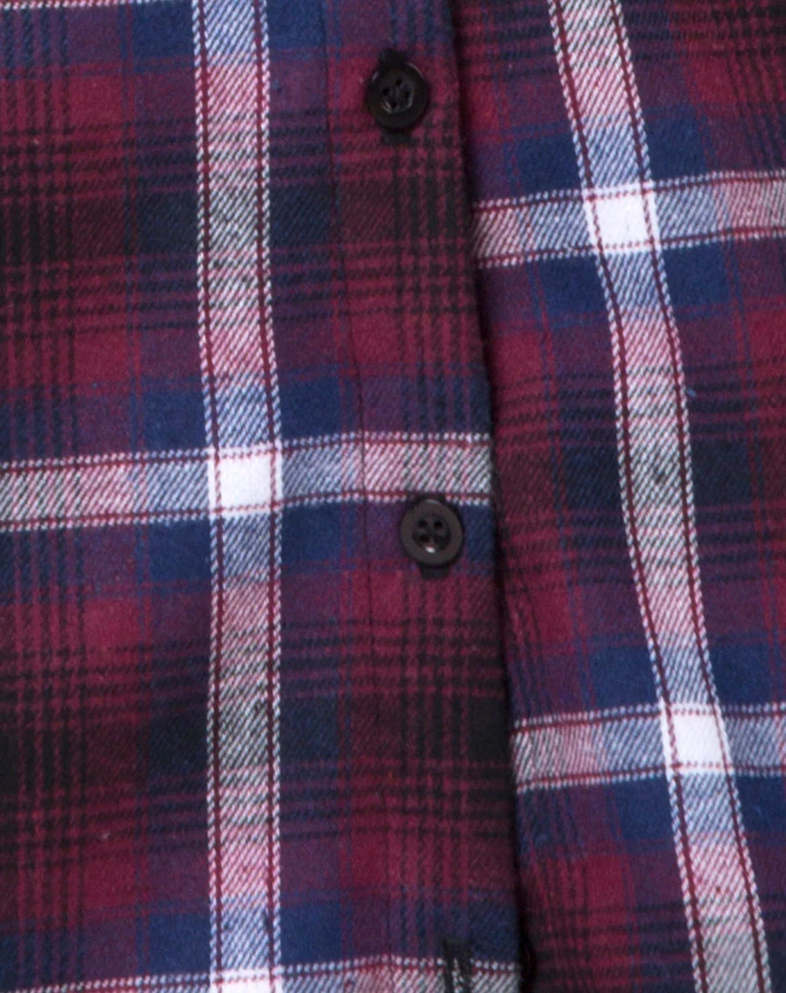 Sanna Slip Dress in Black Red White and Navy Plaid - Image 5