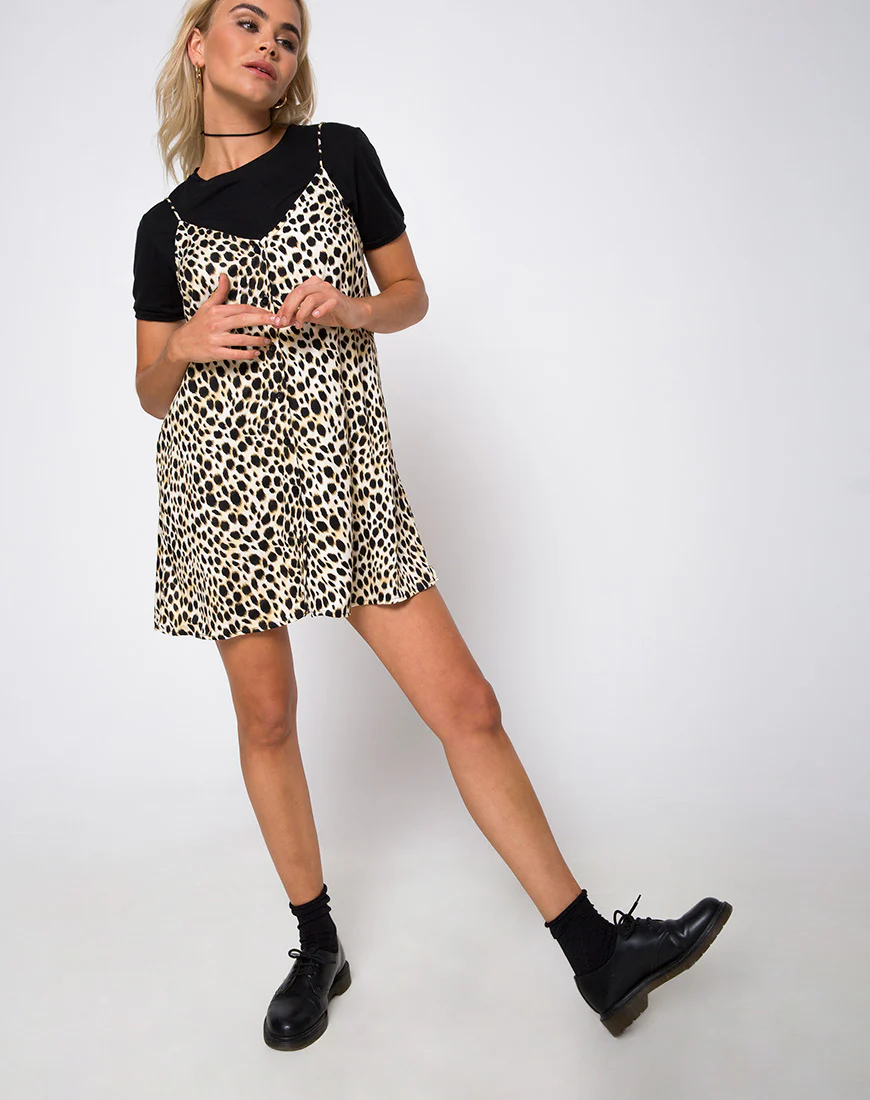 Sanna Slip Dress in Cheetah - Image 4