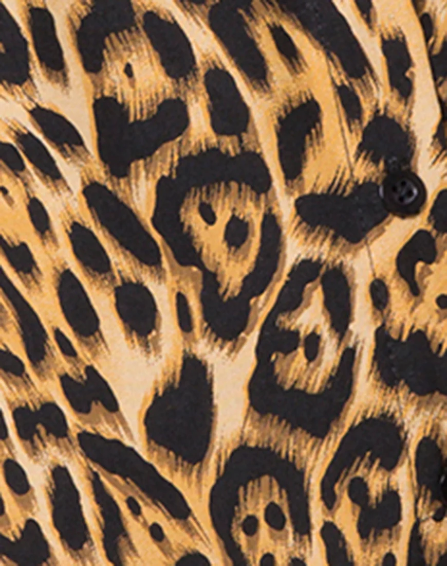 Sanna Slip Dress in Leopard - Image 5
