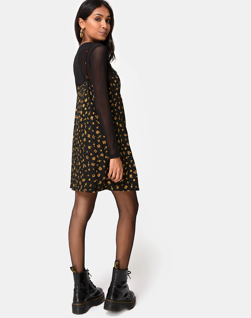 Sanna Slip Dress in Mini Astro Black - Image 4