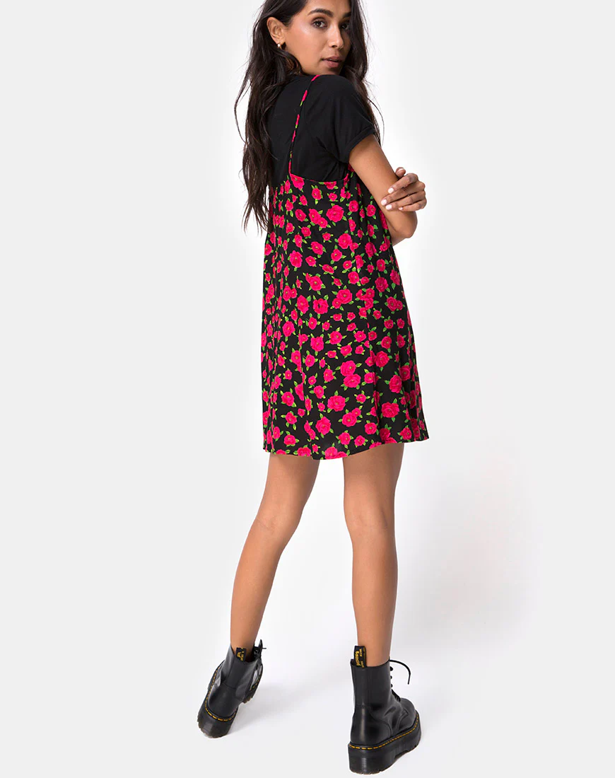 Sanna Slip Dress in Red Bloom - Image 4