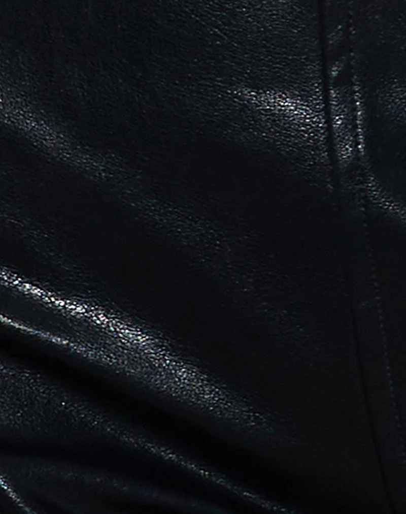 Sanne Hot Pants in PU Black - Image 6