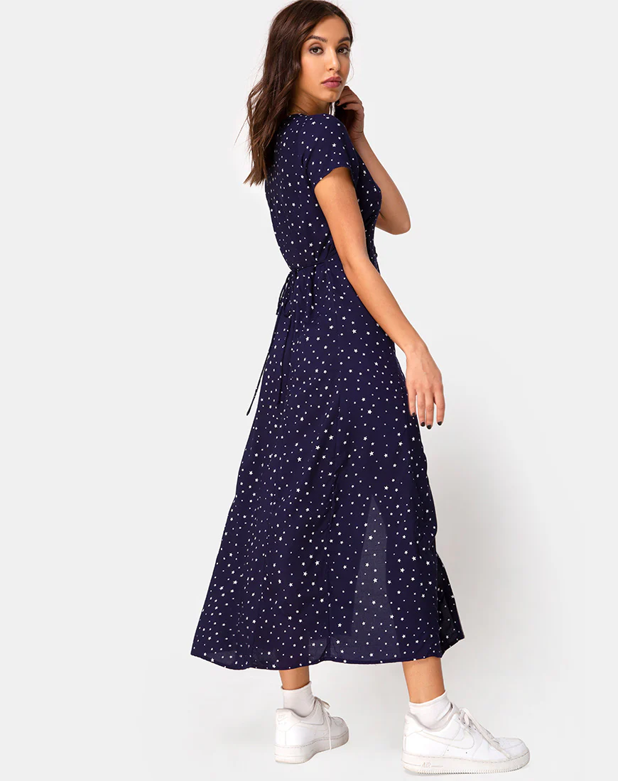 Sanrin Midi Dress in Starstruck Navy - Image 2