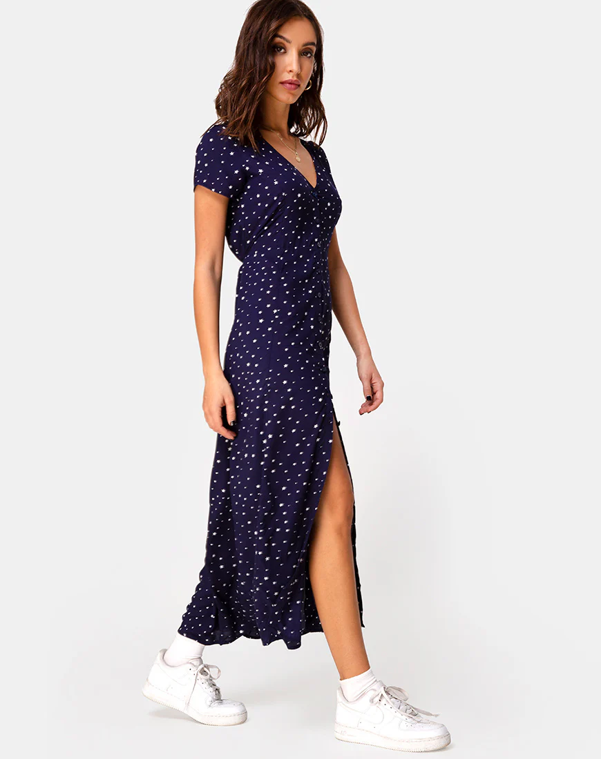 Sanrin Midi Dress in Starstruck Navy - Image 4