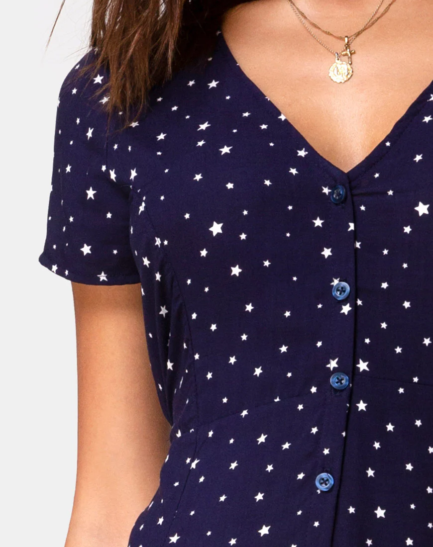 Sanrin Midi Dress in Starstruck Navy - Image 5