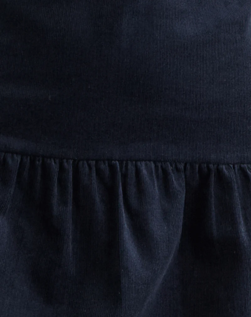 Sarabi Plunge Mini Dress in Cord Navy - Image 7