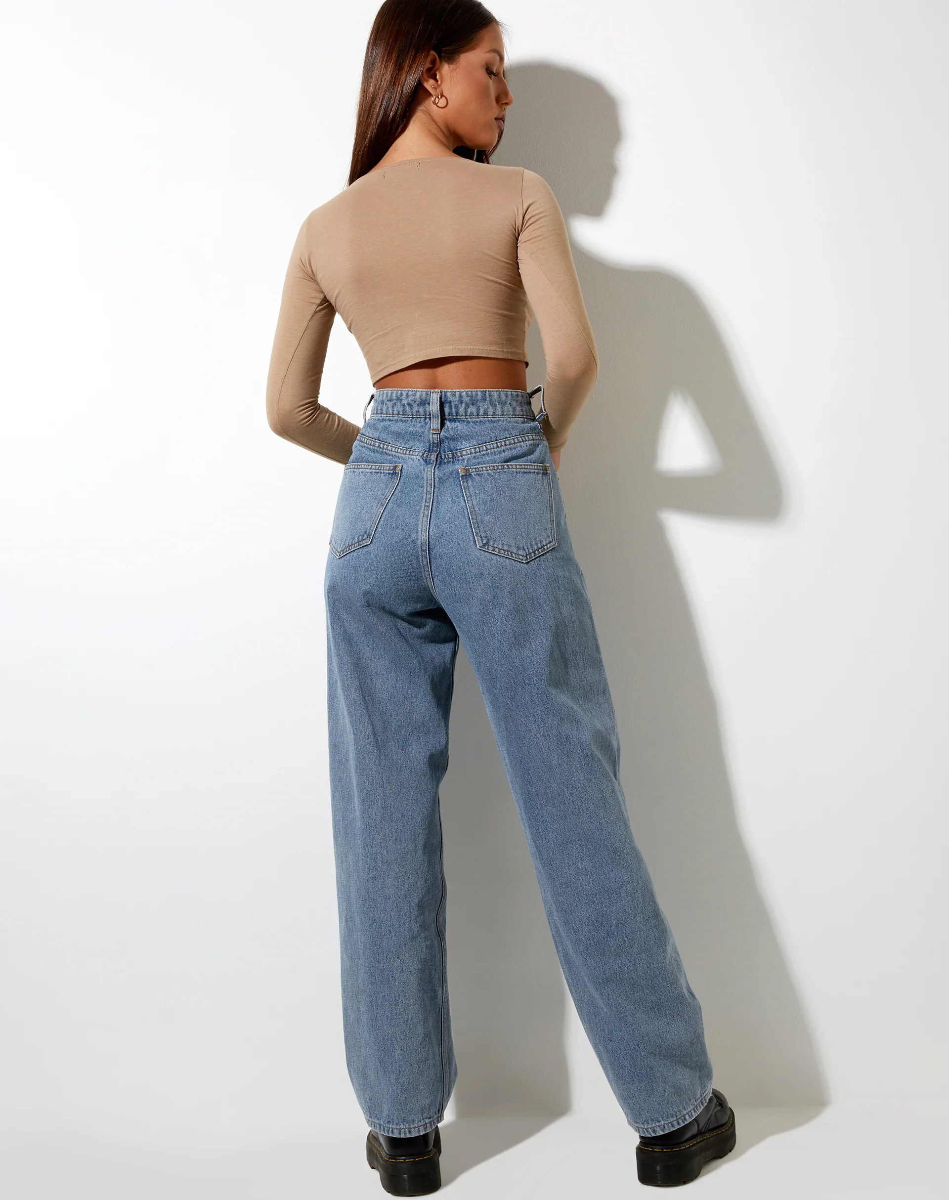 Sarah Long Sleeve Top in Biscuit - Image 5