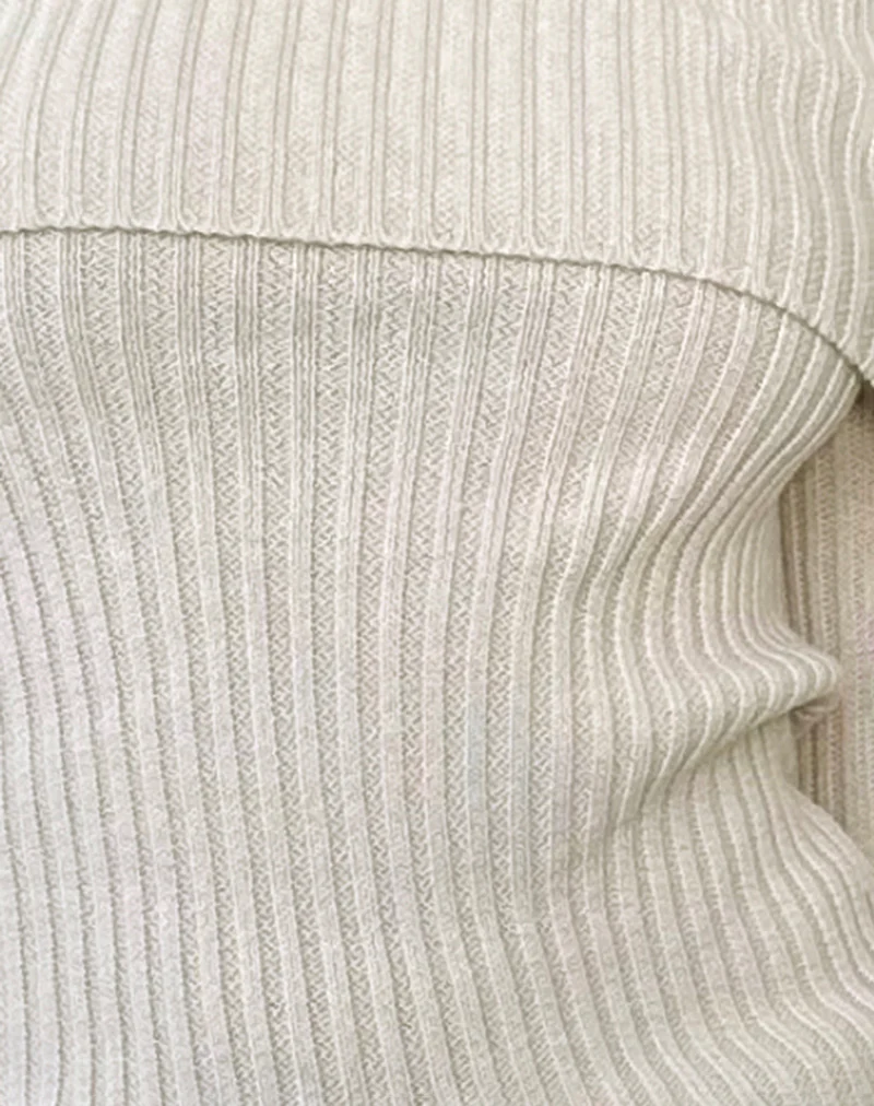 Saskia Bardot Bow Back Top in Ivory - Image 6