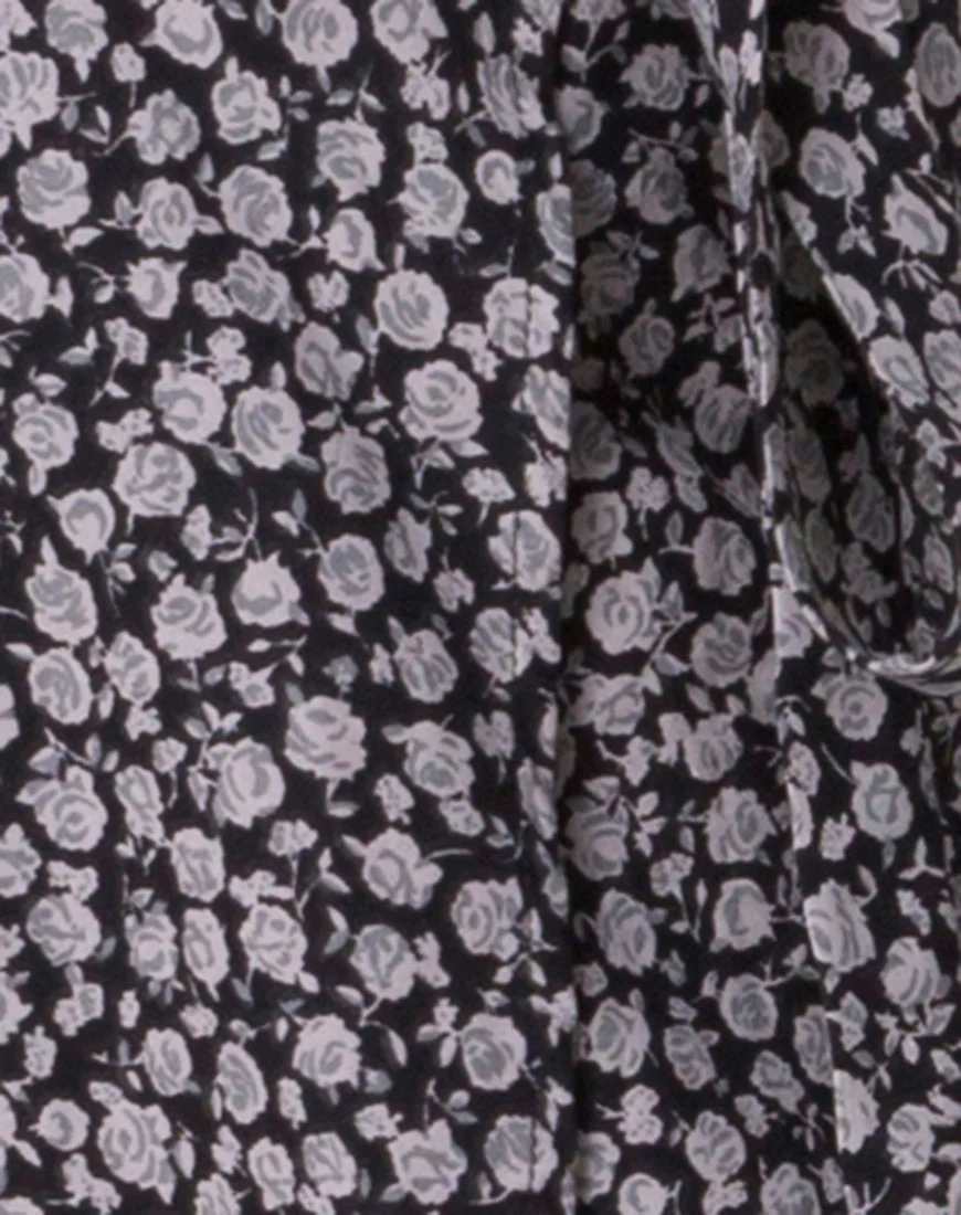 Satha Skirt in Ditsy Rose Black - Image 5