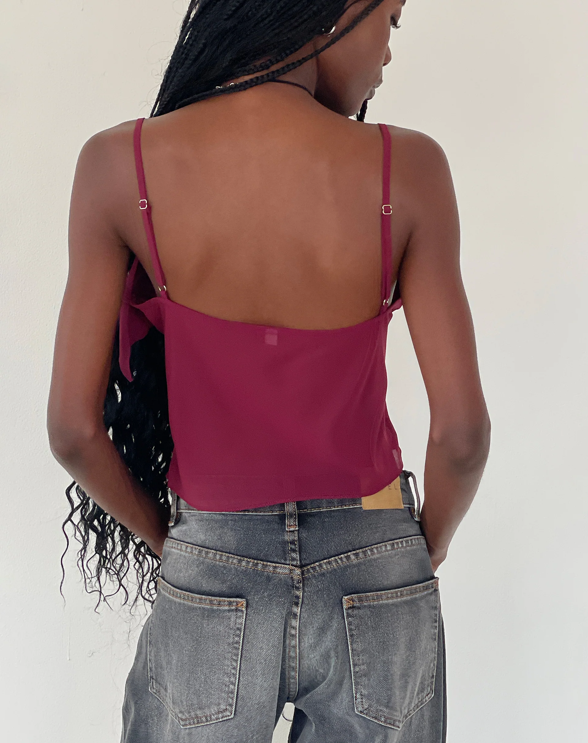 Satisha Top in Chiffon Plum - Image 4